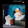 Halloween Ghostly Holding Black Cats Pumpkin Figurine Resins Miniature Sculpture Festives Living Room Table Shelf Decors
