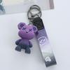 Color-Changing Dragon Bear Keychain - Starry Sky Gradient Pendant for Couple Bags