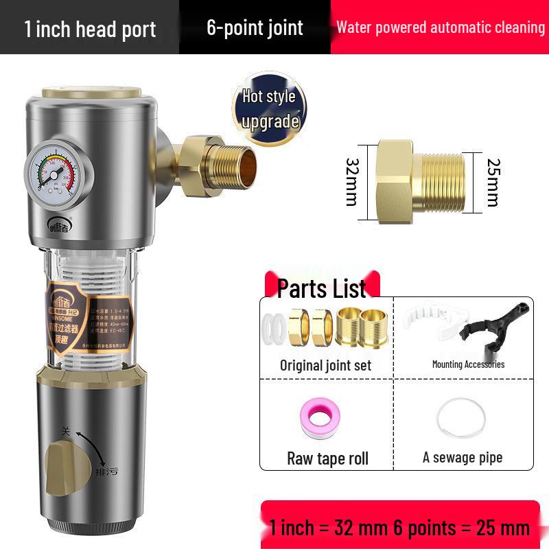 "Filtre à eau pour toute la maison 40 microns pré-lavage"