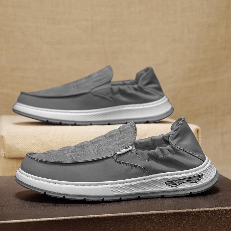 Canvas Shoes New Men's Lazy Shoes Ice Silk Mesh Men's Shoes Comfortable Breathable Socks Shoes