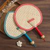 1pc Hand-Woven Woven Straw Hand Fan Old Summer Natural Environmentally Friendly Hand-Woven Fan Decorative Fan For Home Decor