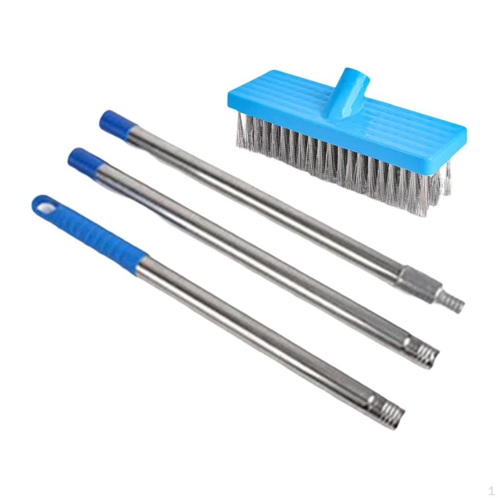 Metal Wire Brush with Extended Handle for Cleaning Decks And Patios