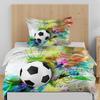 Football Duvet Cover Set Comforte Printed Cartoon Twin Size Bedding Sets Christmas Gifts 3-piece