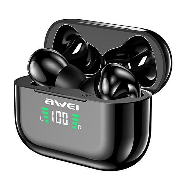 Awei Headphones Bluetooth 5.1 T29P Tws+ Docking Station Black/Black