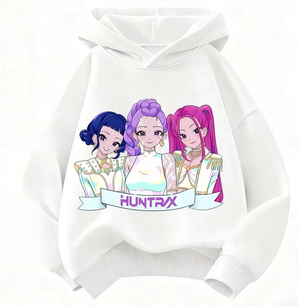 Kpop Mikina s kapucí pro děti Devil Hunter pro muže a ženy, Pohodlná dětská mikina s kapucí na podzim a zimu