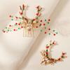 Hair Comb Hairpin Set Crystal Antlers Hairband Vintage Christmas Headband  Merry Christmas
