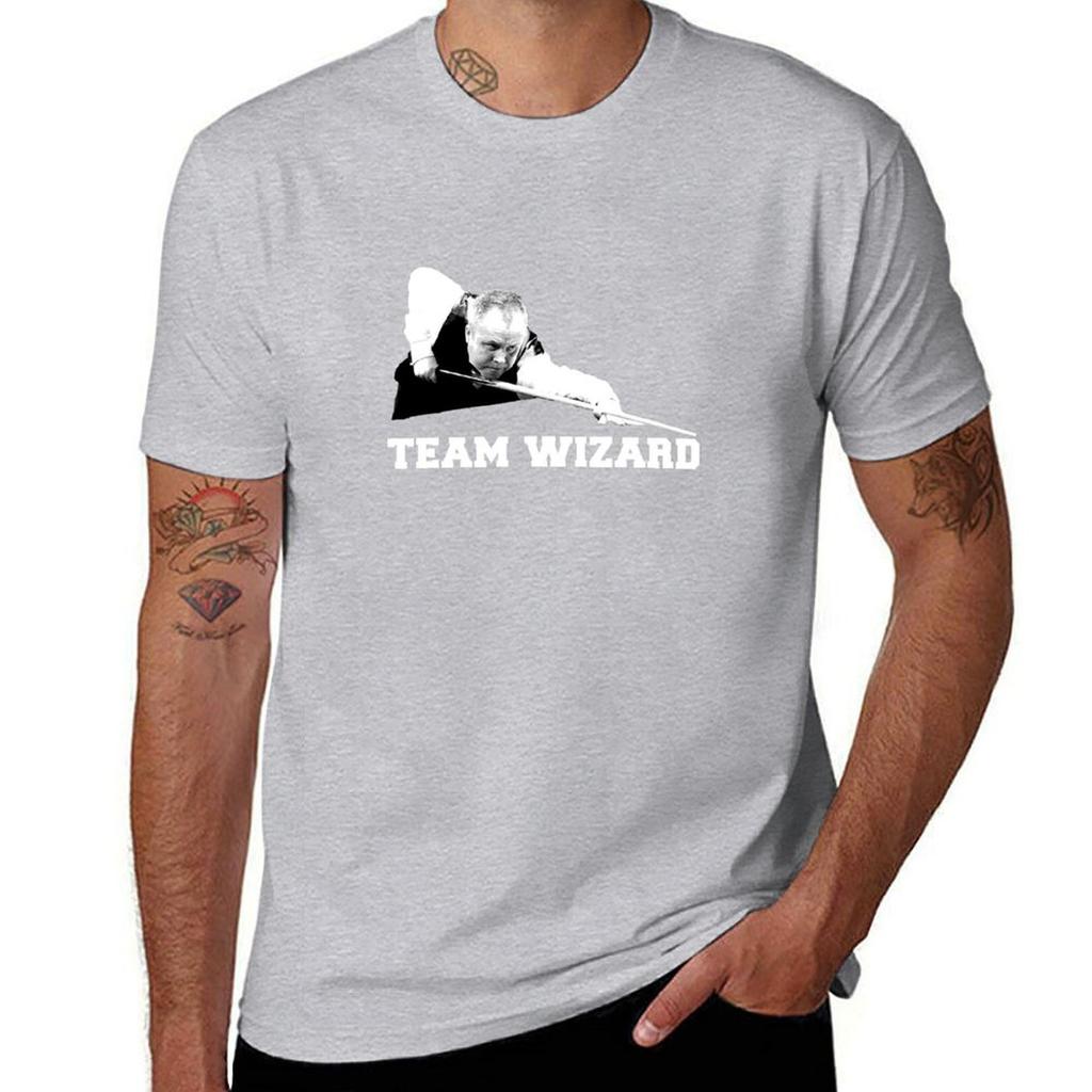Snooker - Team Wizard (John Higgins Fans) T-Shirt Cute Clothes Tops Customizeds T-shirts for Men Cotton