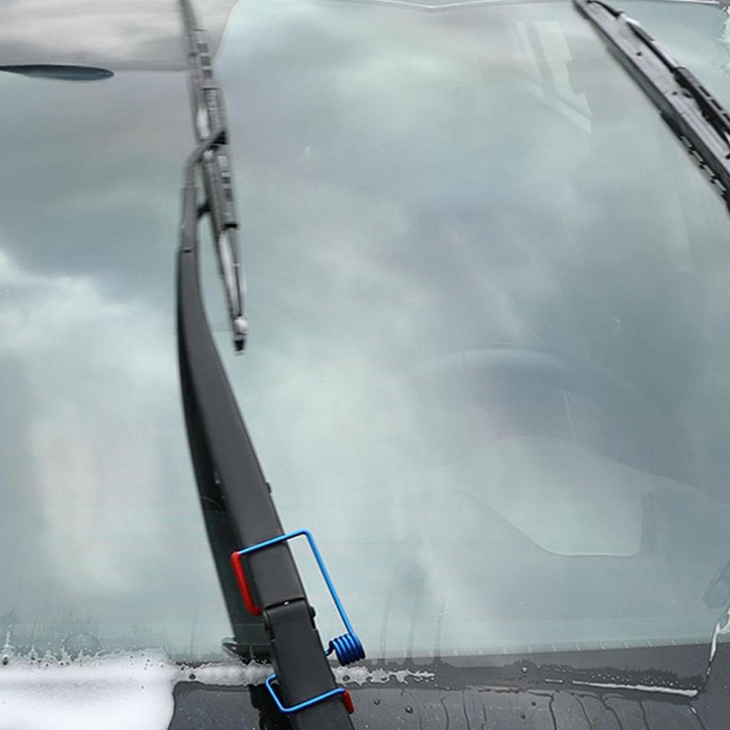 Windshield Wiper Booster Spring Universal Wiper Fastener Reduce Noise&Vibration Aniti Sratch Rubber Wiper Gripper