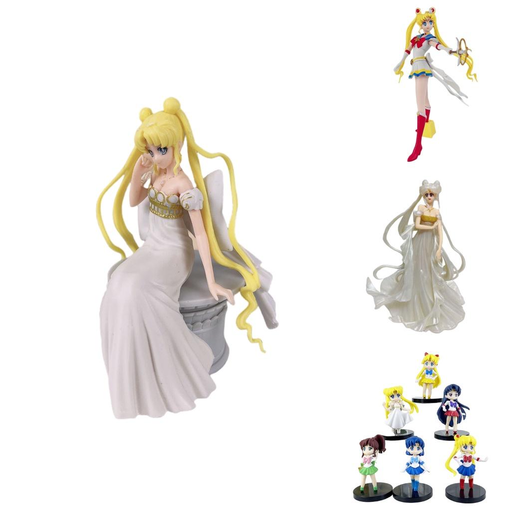 Authentic Pvc Sailor Moon Figures Complete Q-version Set