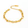 18k PVD Gold Plated Non Tarnish Irregular Grain Link Chain Bracelet Trendy Stainless Steel Bracelet