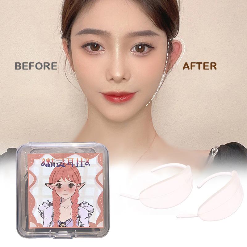 1/2 Pairs/Box Invisible Elf Ear Clips Painless Wearable Ear Support Transparent Ear Fixing Clamps Fantasy Costume Accessories