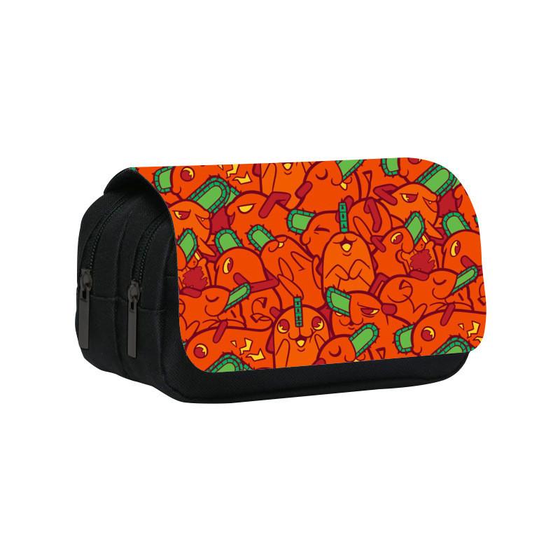 Denji Chainsaw Man Pencil Case Large Capacity Nylon Material Travel School