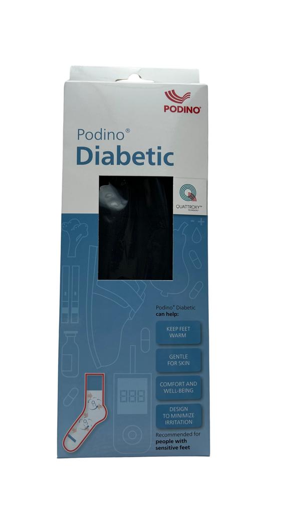 Bezuciskowe skarpetki CIENKIE Diabetic Quattroxy™  PODINO® (dawniej Reflexa) Beżowy L (43-46)