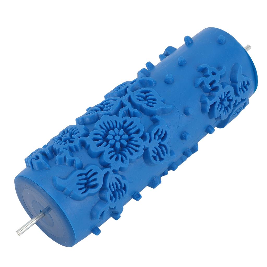 Art Texture Roller Multifuntional Round Washable Reusable Decorative Embossing Rubber Roller for Walls Furniture