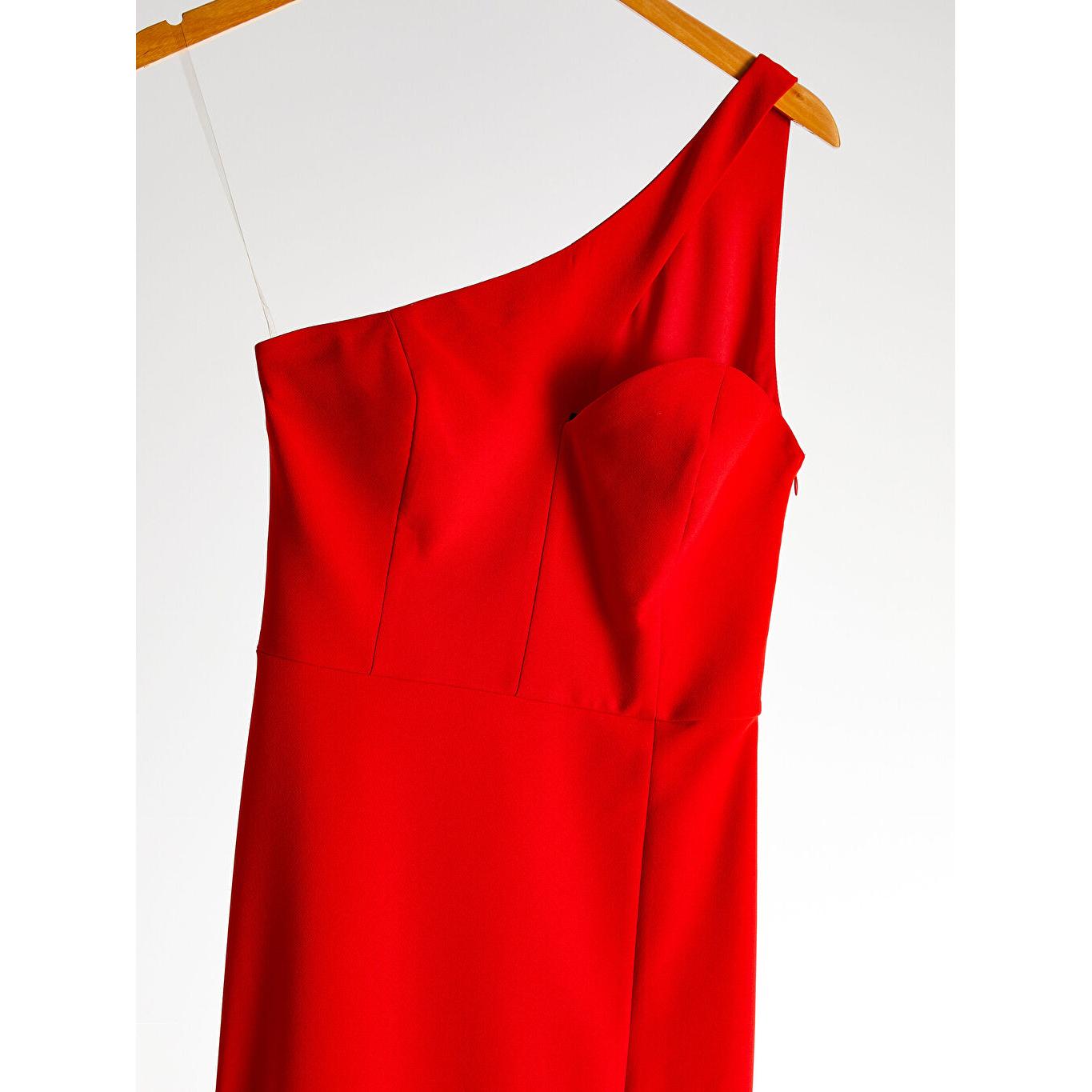 Buy Appleline One Shoulder Elastic Evening Dress Red at affordable prices   free shipping, real reviews with photos  Joom