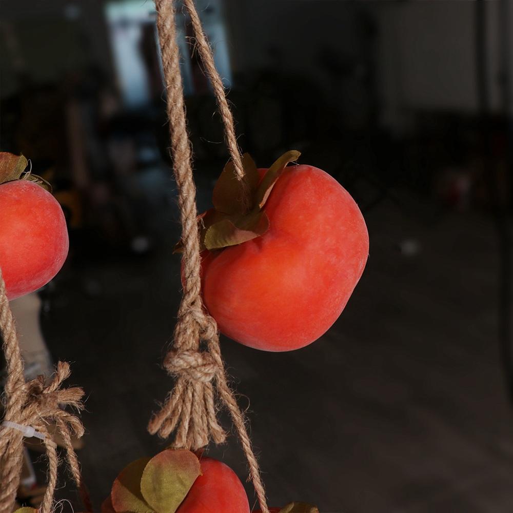 8 Fruit Simulation Persimmon Fruit Orange Lifelike Artificial Persimmon Plastic with Frost Fruit Persimmon Pendant Restaurant