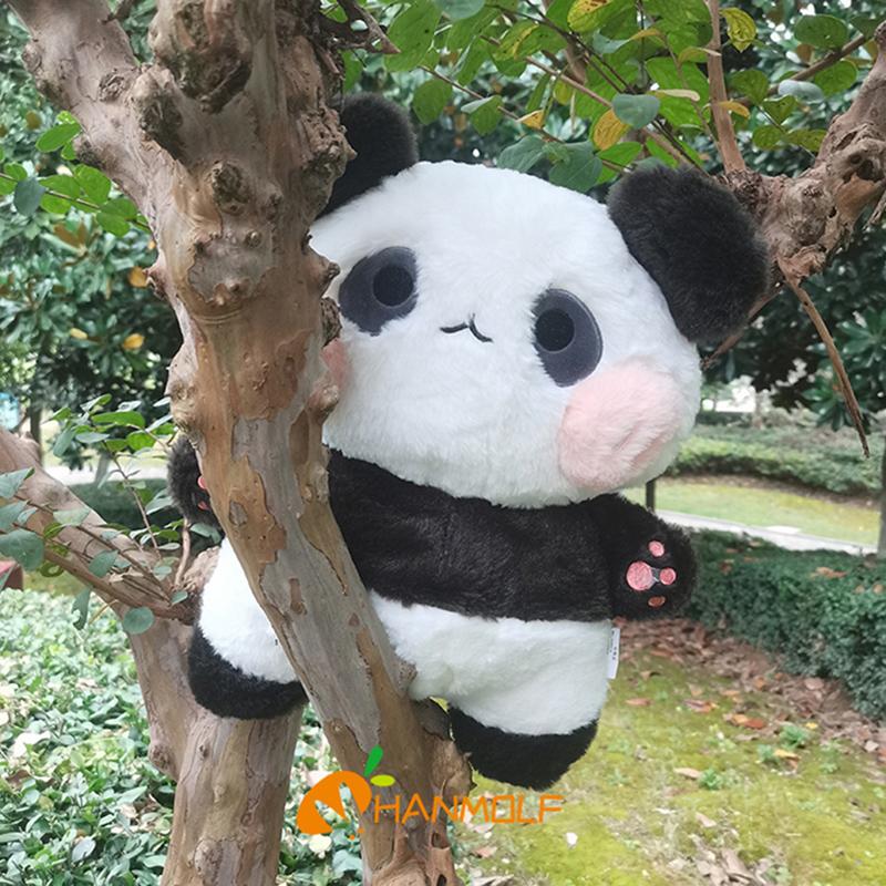 40Cm Cartoon Giant Panda Doll Plush Toy Kawaii Cuddly Animal Stuffed Fluffy Plushie Peluche Grey Green Purple Brown Pink Gift
