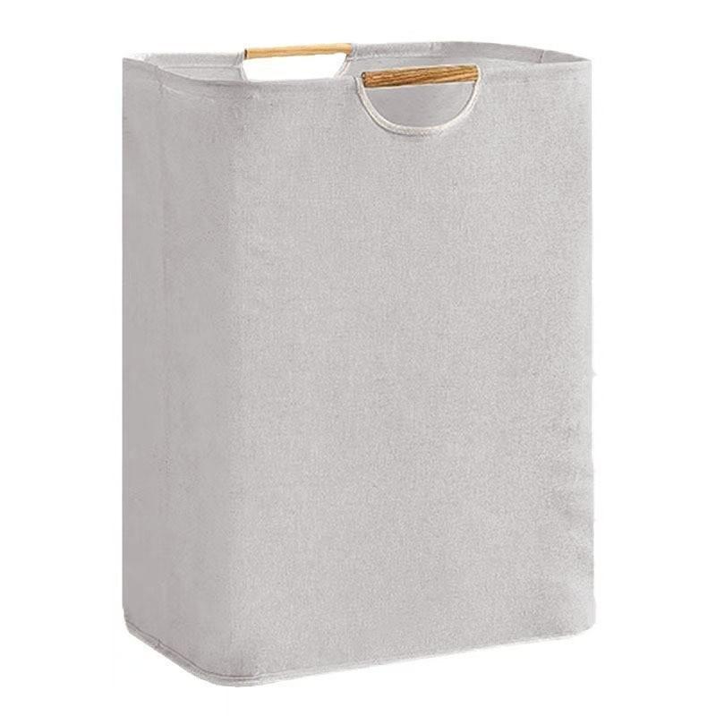 1pcs Cotton Linen Home Laundry Hamper Foldable Large Capacity Clothes Basket Multipurpose Toy Clutter Storage Organizer