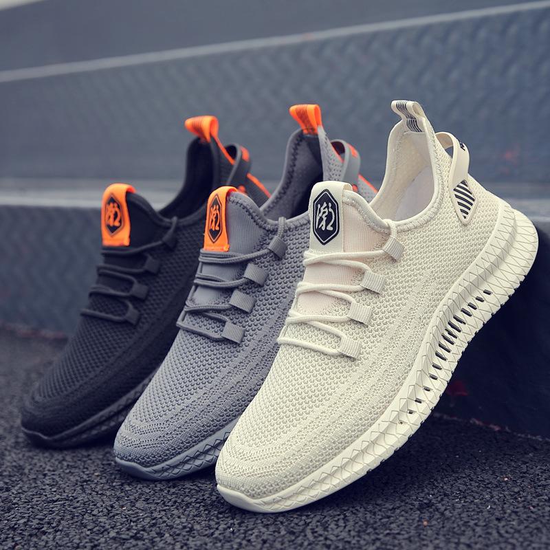 2023 Summer New Fashion Outdoor Mesh Trendy Lace Up Breathable Flyknit Shoes Sports Running Shoes