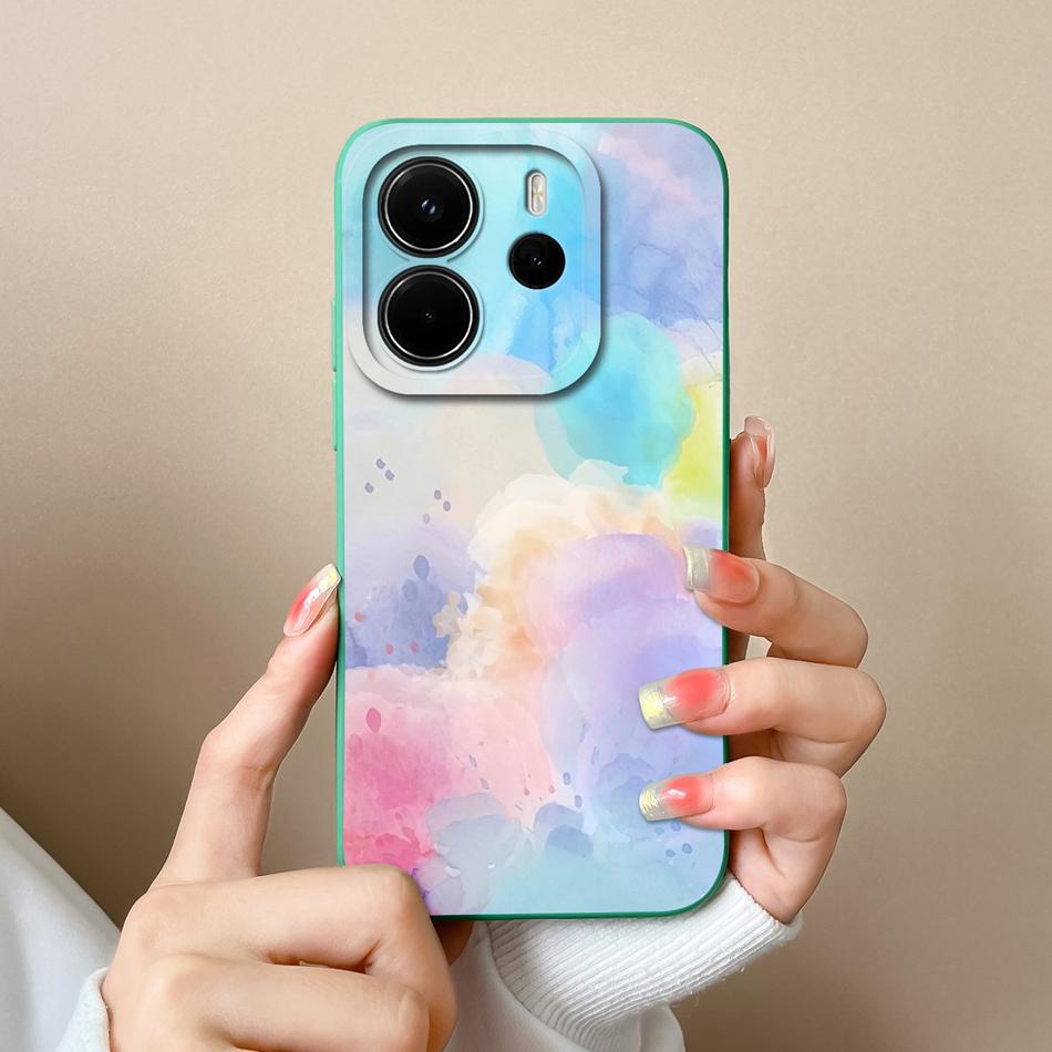 For Redmi Note 14 4G Europe Case Cute Cartoon Full Protection Funda For Redmi Note14 Liquid Silicone Shockproof Back Covers Capa