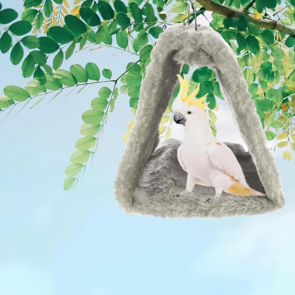Warm Bird Parrot Nest Soft Plush Bird Parrot Hammock Warm Hanging Bed For Pet Cave Cage Hut Tent Toy House for Small Animals