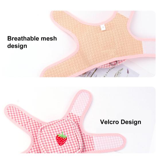 Dog Leash Lattice Pattern Detachable Vest Style Wear Resistant Pet Backpack Harness Puppy Supplies