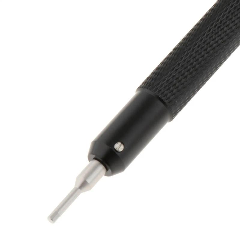 Heavy Duty Watch Crown Tube Insert Removal Tool Kit with 4 Interchangeable Head and Ergonomic Handle Watch Repair Tool