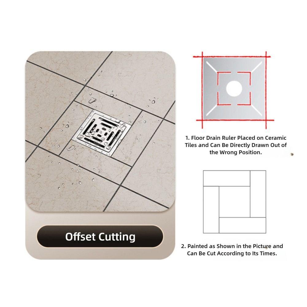 Irregular Ruler Stainless Steel Ruler Silver Positioning Ruler  Bricklayer Supplies