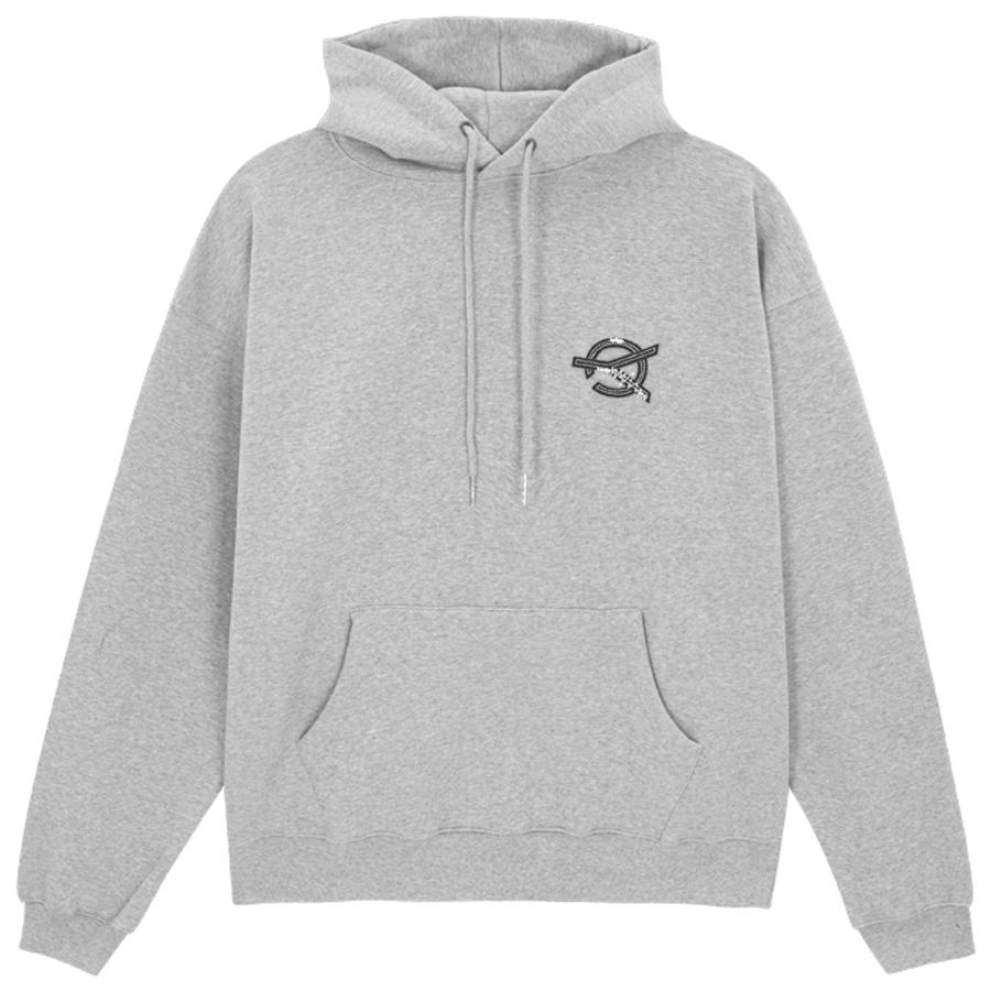 Oy Back Stitch Logo Hoodie - Grey Gray/1Size