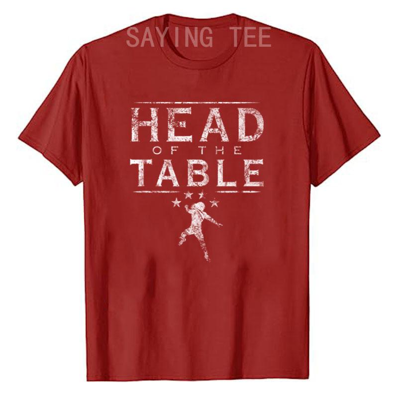 Head of The Table Wrestling Fighting Boxing Fan Vintage Men's Short Sleeve T-Shirt Cotton Graphic Tee Top Fashion Apparel Gifts