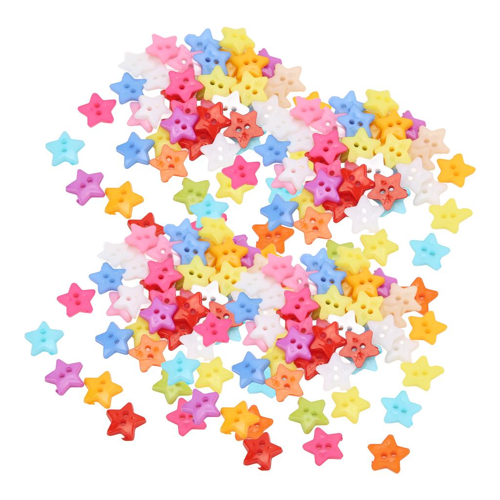 200 Pcs Buttons Durable Not Easy Fade Cute Portable Widely Application Cute Resin Button for Sewing12MM