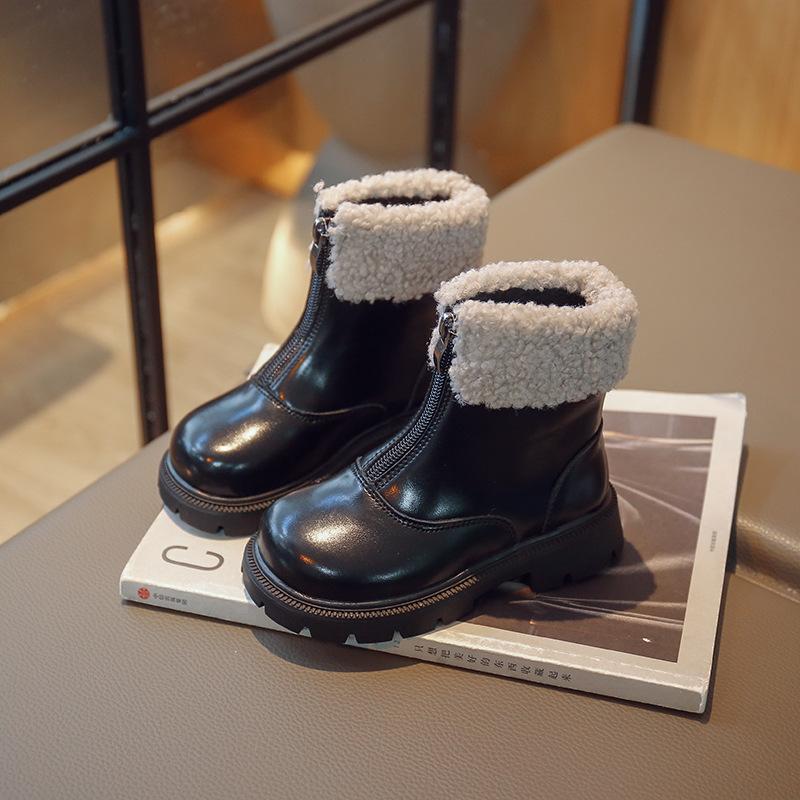 

Girls Winter Fleece Lined Martin Boots Kids Soft Sole Princess Boots Warm Cotton Boots the inner length of size 30 is 18.5cm