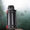 304 Stainless Steel Thermos Flask with Retractable Handle and Bowl - Large Capacity Travel Kettle for Camping