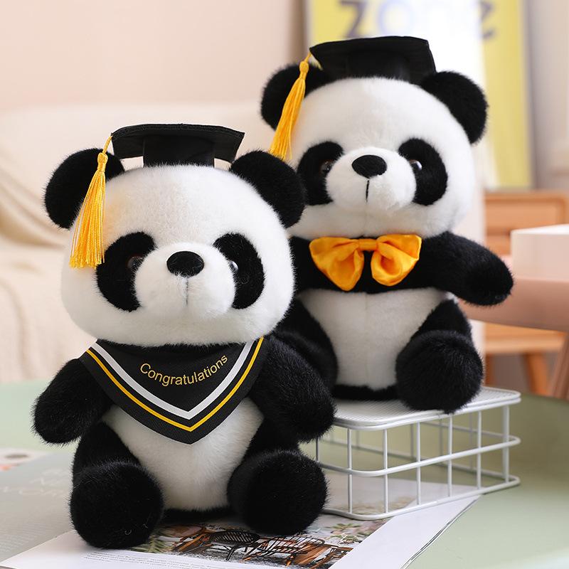Dr. Creative Panda Doll Plush Toy Giant Panda Doll Graduation Season Gift Ragdoll