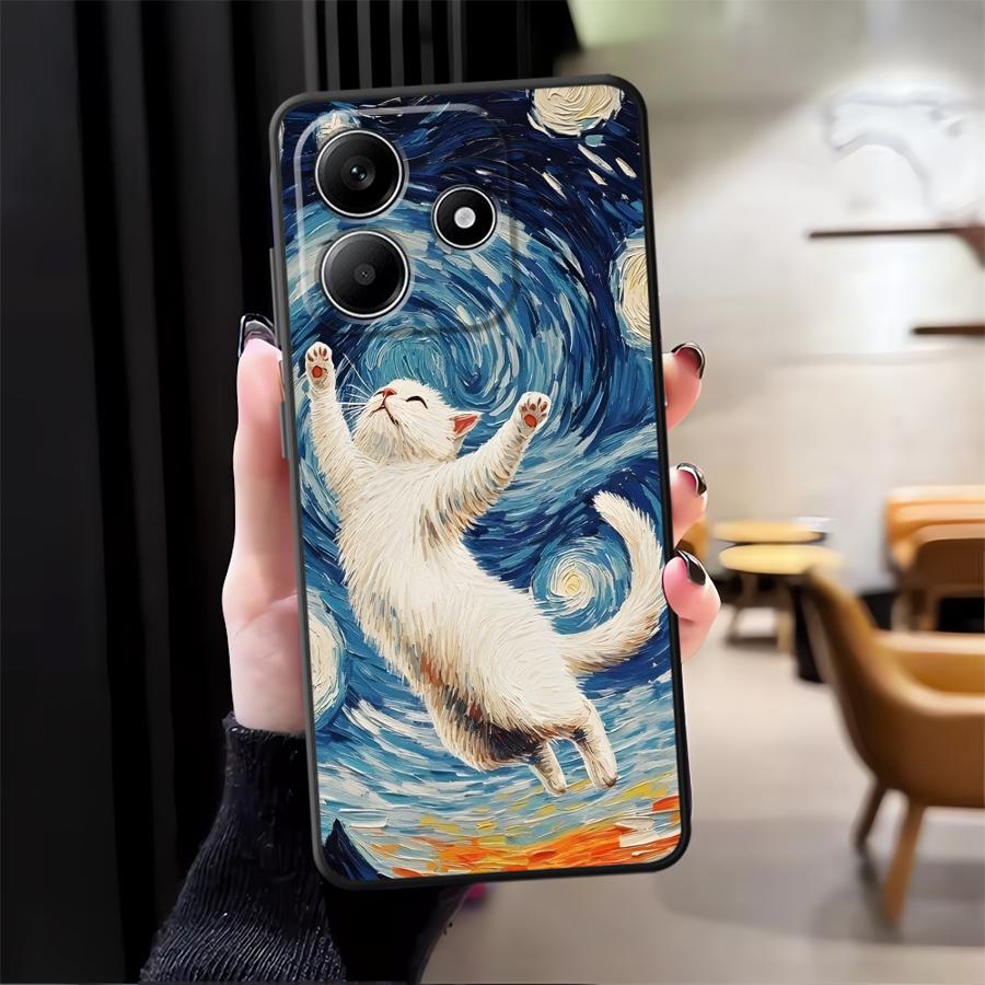 Cute Cartoon Cat Phone Cover Case for Xiaomi Redmi Note 14 13 Pro Plus 12C 13C K80 10 12 11 A1 A3 14C A4 A5 9 8 7 A1 A2 K40