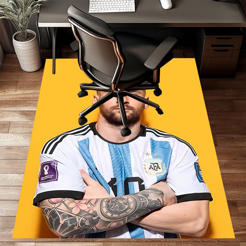 1 Stück Fußballstar Design Bedruckter Teppich für Schlafzimmer Wohnzimmer Heimdeko Teppiche Matte Rutschfeste Matte Teppich für das Bett