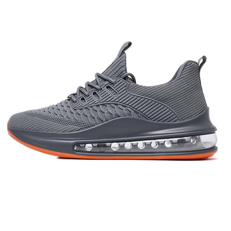 Men's Breathable Coconut Shoes: Large Size, Air Cushion, Shock Absorption, Trendy Running Sneakers.