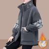 Stylish Double-Sided Alpaca Wool & Polar Fleece Warm Hoodie Jacket