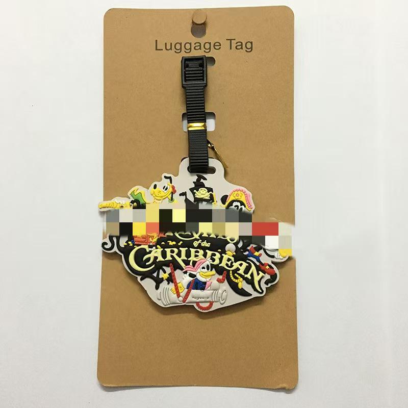 Cute Cartoon Bowknot Silicone Luggage Tag - White Palm Design