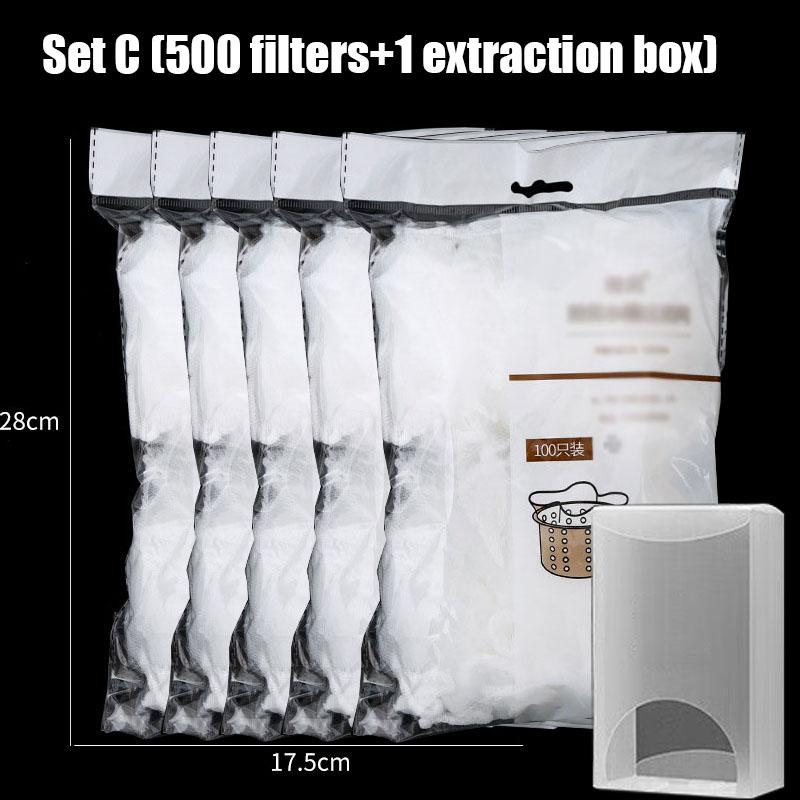 Sink Drain Filter Food Residue Filtration Disposable Floor Drain Mesh Bag Kitchen Accessories Anti-clogging Kitchens Strainer
