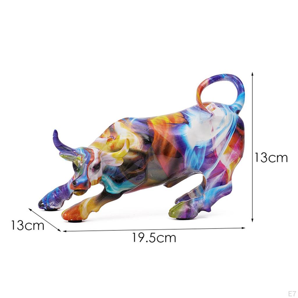 Resin Bull Sculpture Set for Home Decor
