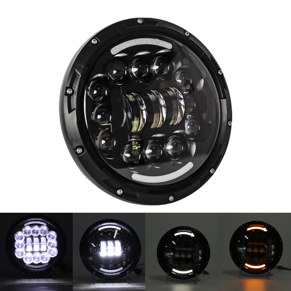 7 Inch Motorrad Scheinwerfer LED für Yamaha Harley Road King Jeep Wrangler Jk Led Scheinwerfer Cafe Racer Motorrad Zubehör