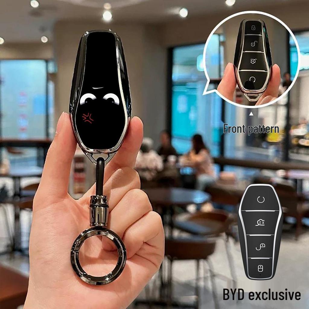 Key Case for BYD Han EV, Song Plus, Dolphin, Tang DMI, Qin L, Yuan Pro, Seagull 05 - Protective Car Key Shell