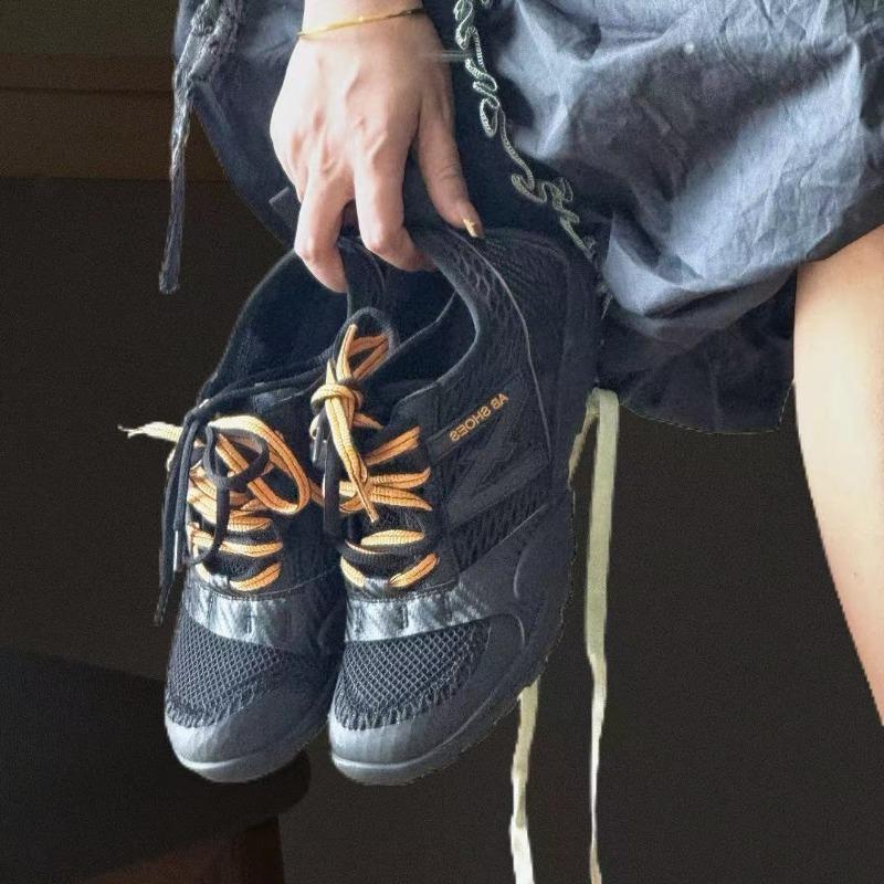 

Summer new double lace-up women s mesh breathable soft bottom flat bottom sports and leisure shoes 40