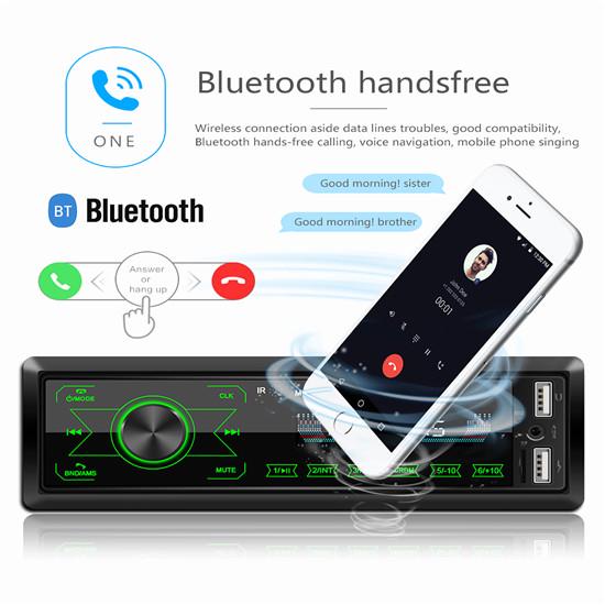 Único 1 Din Som Automotivo MP3 Player No Painel Bluetooth Aux-In Rádio Unidade Principal Botões de Toque