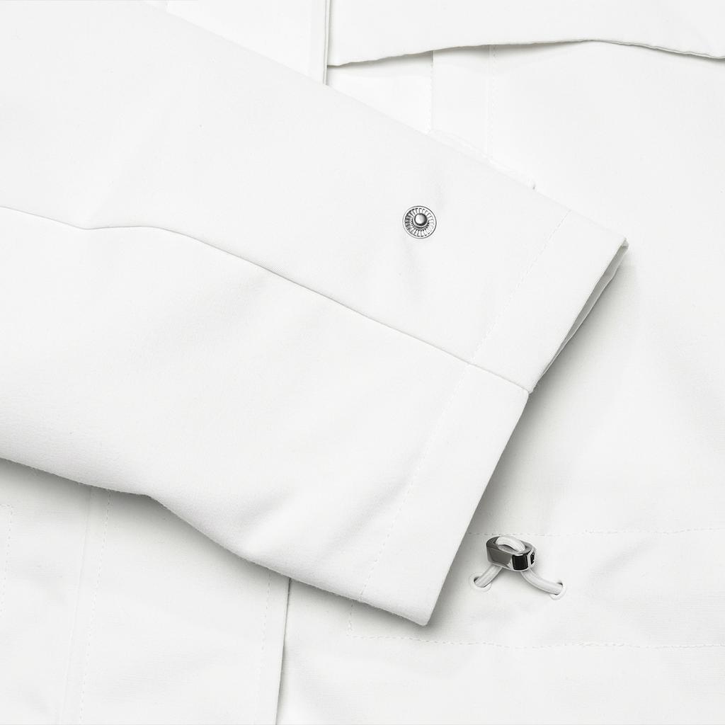 Fila X The Met Collaboration Series HR Monet Impression Solid Color Hooded Woven Jacket Women Jacket Ceramic-White F11W348702F-IV