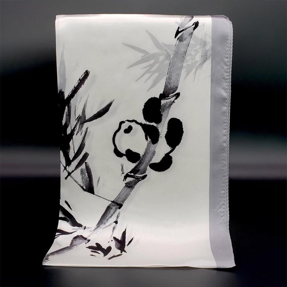 100% Чистый Тутовый Шелк Женский Длинный Шарф Повязка на Голову Шейный Платок Роскошное Женское Украшение для Волос Женская Бандана Шарфы для Сумки 53*170СМ