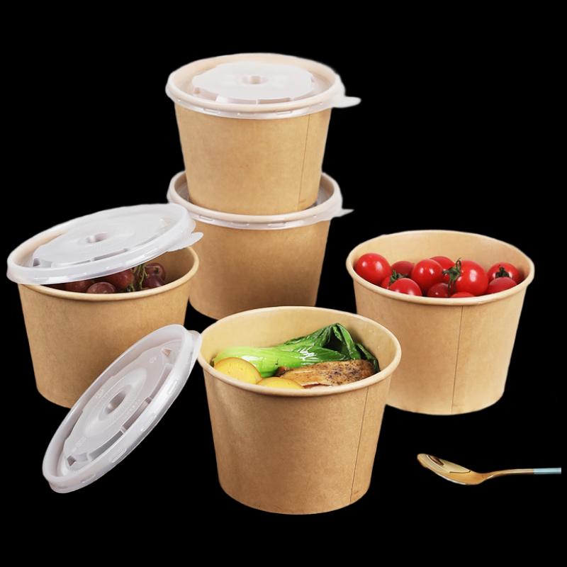 

Disposable Paper Bowls with Lids