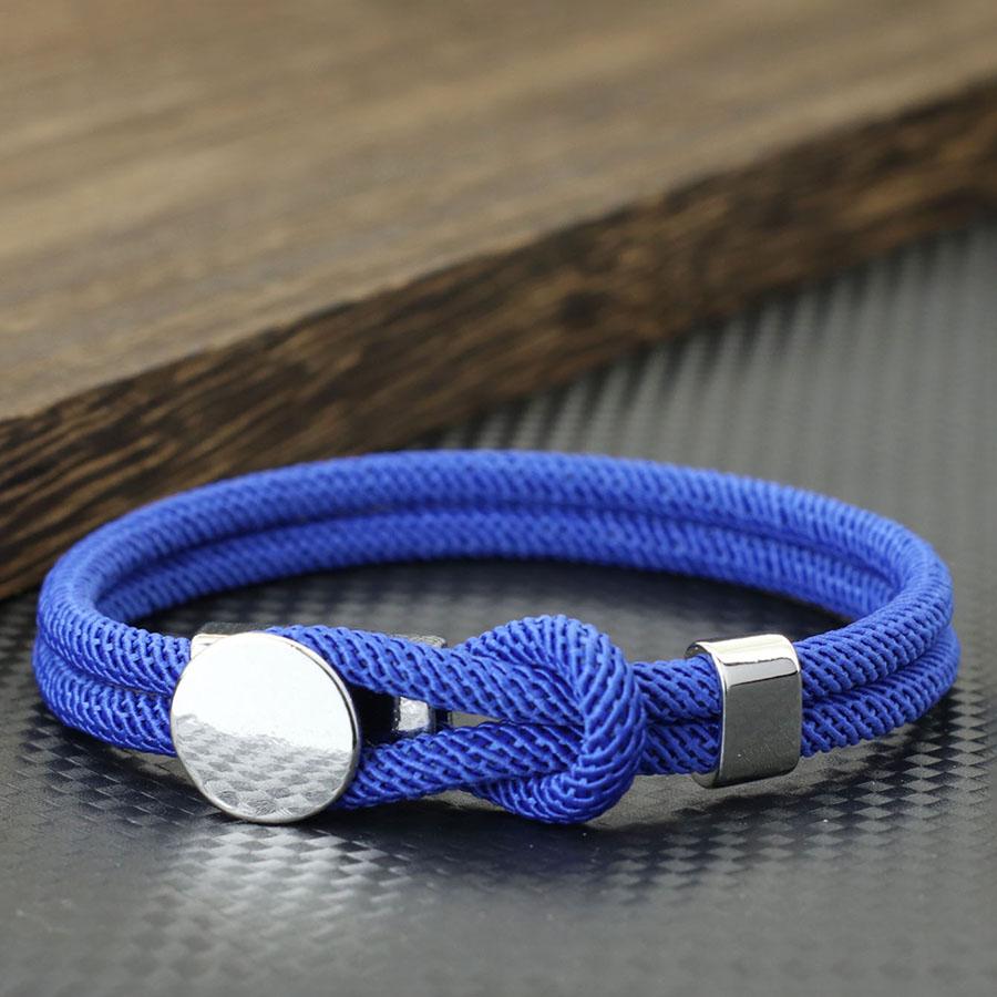 Stylish Men Bracelet Grade A 4mm Rope Wrap Braslet Motorcycle Cool Riding Hand Accessories Good Luck Red Thread Braclet Hombre