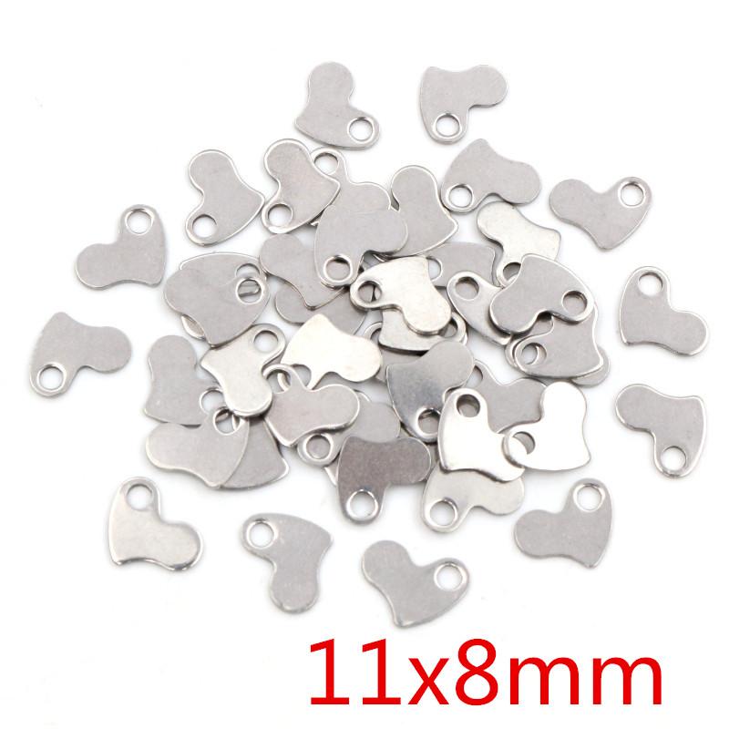 50pcs/lot No Fade Charms 316 Stainless Steel Hollow lovely heart Charms handmade Craft pendant Jewelry making,DIY for necklace
